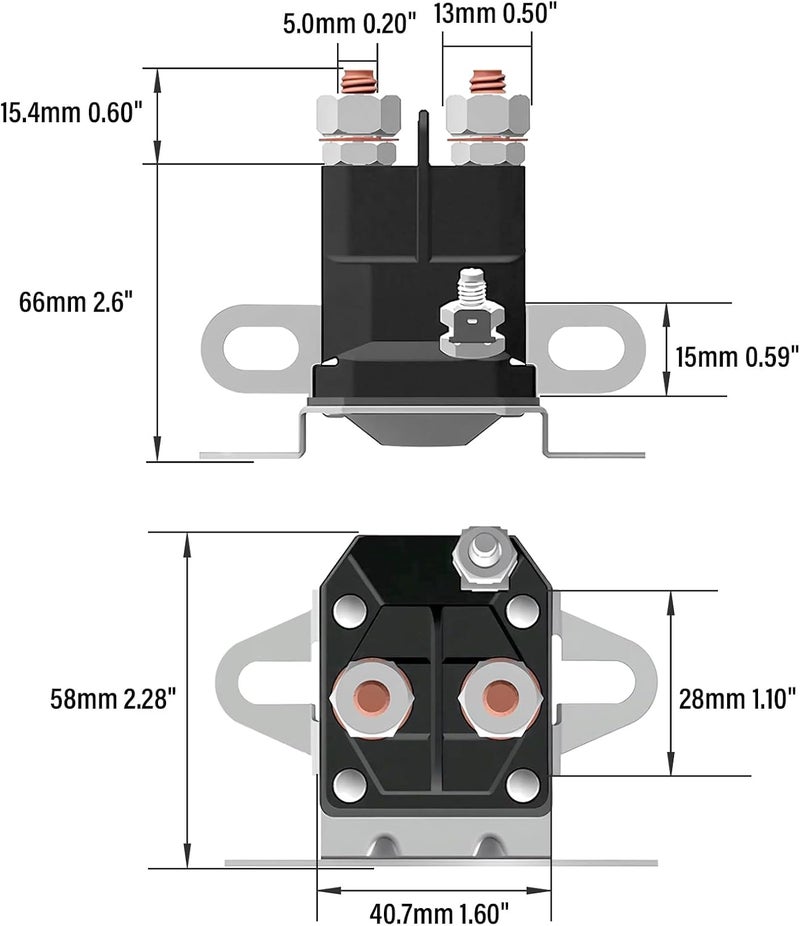 JTAREA 108-5349-00 Starter Solenoid 12V Lawn Mower Tractor Solenoids Replacement Parts for Bad Boy Zero Turn Mowers ZT CZT MZ MTD 925-1426A 725-0771 725-0530 925-0771 925-1426 725-1426 - Image 2